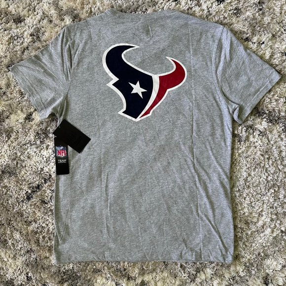 NWT Men's NFL Team Apparel Houston Texans US Size LARGE Gray Short Sleeve Shirt - Picture 5 of 6